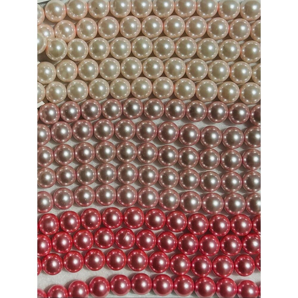 22 Strands Darice Pink Glass Pearl Jewelry Making Beads